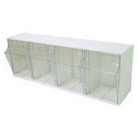 4 Unit 24 Inch White Tilt Bin 20403B by Deflecto Best Price