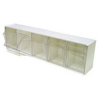 5 Unit 24 Inch White Tilt Bin 20503B by Deflecto Best Price