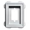 White Recessed Mini Block 532055 by Builders Edge