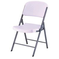 Contoured Folding White Chair 2802 by Lifetime Products Best Price
