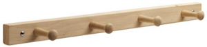 4 Peg Nat Lacq Wood Rack 91518 by Interdesign Best Price