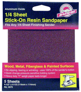 Ali Gator Grit 4 1/2 By 4 1/2 Inch 1/4 Sheet Sanding Sheet Adhesive Backed 220 Grit 4072 by Ali Industries Best Price