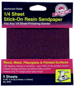 Ali Gator Grit 4 1/2 By 4 1/2 Inch 1/4 Sanding Sheet Adhesive Backed 150 Grit 4073 by Ali Industries Best Price