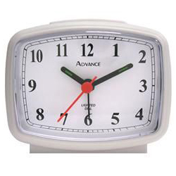 White Electric Alarm Quartz Clock 2049 by Geneva Advance Clock Best Price