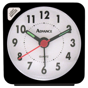 Black Case Quartz Cube Alarm Clock 3076AT by Geneva Advance Clock Best Price