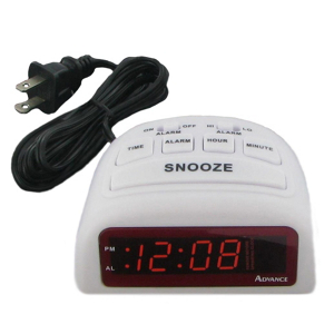 0.6 Led White Alarm Clock 3137AT by Geneva Advance Clock Best Price