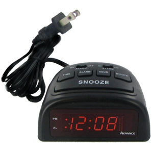 0.6 Led Black Alarm Clock 3138AT by Geneva Advance Clock Best Price