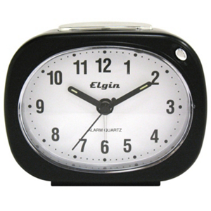 Black Quartz Alarm Clock Elgin 3647E by Geneva Advance Clock Best Price