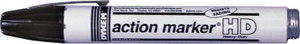 Action Marker HD Heavy Duty Black Medium Felt Tip Marker 44203 by ITW Dykem Dymon Best Price