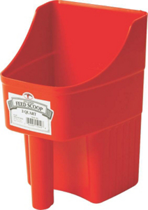3 Qt Enclosed Feed Scoop Red 150408 by Miller Manufacturing Best Price