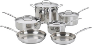 Chefs Classic Cookware 10 Piece Stainless Steel 77-10 by Cuisinart Best Price