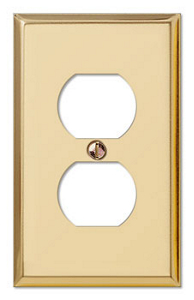 Bright Brass Duplex Outlet Wall Plate 9BS108 by Jackson Deerfield Best Price