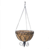 14 Inch Black Char Hang Basket 88575-3 by Panacea Products Best Price