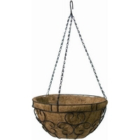 14 Inch Black Round Hang Basket 88620 by Panacea Products Best Price
