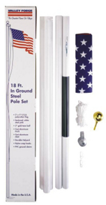 18 Ft White Pole With Poly Flag SFP18F-S by Valley Forge Flag Best Price