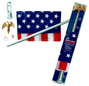 3 By 5 Foot Nylon Flag Kit With Pole PFS1-1 by Valley Forge Flag Best Price