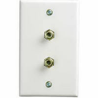 White Duplex Coax Wallplate SWV2031/17 by AudioVox Best Price