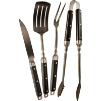 Grill Zone 4 Piece Heavy Duty Stainless Steel Barbecue Tool Set
