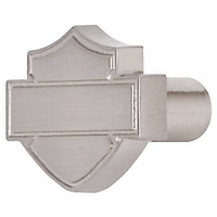 Harley Davidson Roadhouse Collection Bar and Shield Silhouette Design Cabinet Knob Brushed Nickel HDL-10113 by Ace Product Management Group Best Price