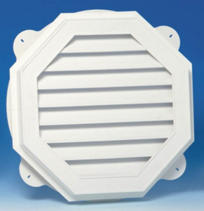 22 Inch White Vinyl Octagon Gable Vent 626060-00 by Canplas Best Price