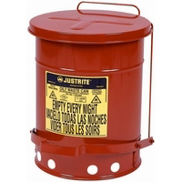 6 Gallon Red Oily Waste Can 09100 by Justrite Manufacturing Best Price
