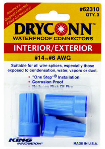Safety Sealed 6 14 Waterproof Wire Connectors Pack of 3 62310 by King Safety Products Best Price