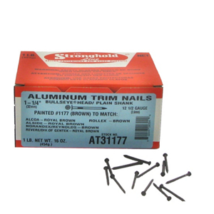 1 1/4 Aluminum Trim Nail Brown 1 Pound  AT31251177BRN by Maze Nails Best Price