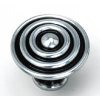 Kama Concentric Circles Cabinet Knob Antique Silver 23060 by Laurey