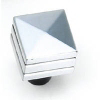 Kama Square Cabinet Knob Antique Silver 23260 by Laurey