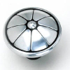Kama Flower Cabinet Knob Antique Silver 23460 by Laurey