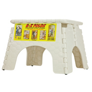 Ez White Fold Stepstool 101-6 by B and R Plastics Best Price
