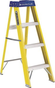 4 Foot Blue Fiberglass Stepladder FS2004 by Louisville Ladder Best Price