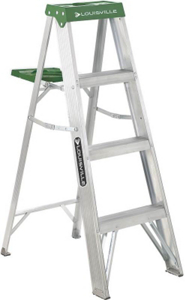 4 Foot Aluminum Commercial Stepladder AS4004 by Louisville Ladder Best Price