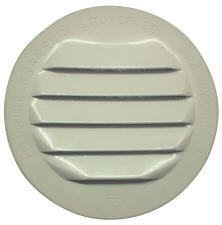 1 1/2 Inch Round White Aluminum Screen Louver RLW-100 1.5 by Maurice Franklin Best Price