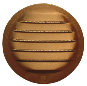 2 1/2 Inch Round Brown Aluminum Screen Louver RLB-100 2.5 by Maurice Franklin Best Price
