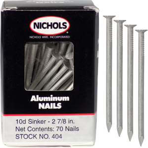 70 Pack 10D Aluminum Sinker Nails 2BPAXK by Nichols Wire Best Price