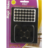Magic Sliders Ultra Heavy Duty Brown Felt Value Pack 102 Pieces