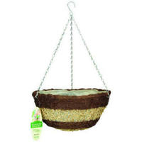 14 Inch Wd/ White Hang Basket R373 by Gardman USA Best Price