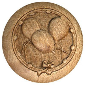 Balloons Engraved Real Maple Wood Cabinet Knob MCK38ECCP by Menzner Hardwoods Best Price