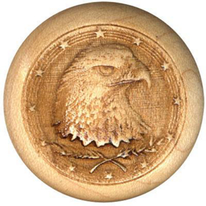 Bald Eagle Engraved Real Maple Wood Cabinet Knob MCK12ECCP by Menzner Hardwoods Best Price