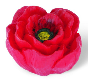 1 1/2 Inch Red Poppy Cabinet Knob SD101-104 by Siro Designs Best Price
