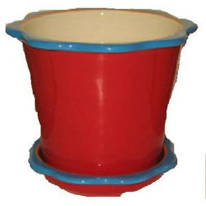 6 Inches Red Scallop Planter TRVSCP1 by Baum Essex Manufactuering Best Price