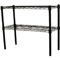 Black 4 Tier Shelf Rack 21436 by Focus Products Group Best Price