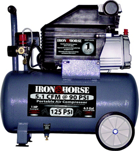 Iron Horse 6 1/2 G 1 Hp To 3 Hp Portable Compressor IHHP1065L by Eagle Pump and Compressor Best Price