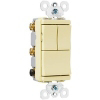 15 Amp 120/277 Volt Ivory Grounding 3 Single Pole Switches TM8111ICC by Pass and Seymour