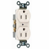 15 Amp White Heavy Duty Duplex Outlet CR15WCC12 by Pass and Seymour