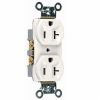 20 Amp White Heavy Duty Duplex Outlet CR20WCC12 by Pass and Seymour