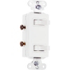 White Grounding 2 Single Pole Switches 680WGCC6 by Pass and Seymour