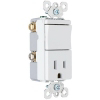 15 Amp White 3 Way Switch and Single Receptacle TM838WCC6 by Pass and Seymour