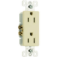 10 Pack 15 Amp 125 V Ivory 2 Pole 3 Wire Grounding Decorator Outlet 885ICP8 by Pass and Seymour Best Price